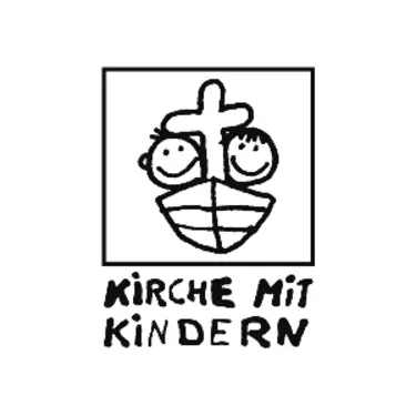 Ein Boot mit einem Kreuz und zwei Kindern drauf